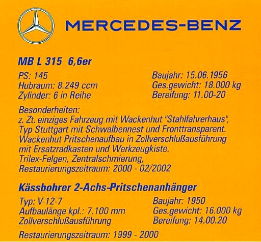Mercedes-Benz L315 Lastwagen Beschreibung