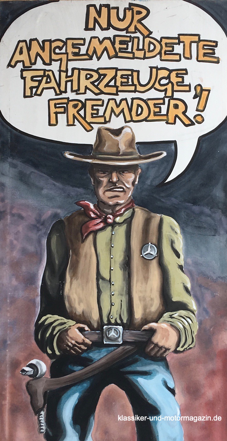 Hinweis in Mercedes Werkstatt
