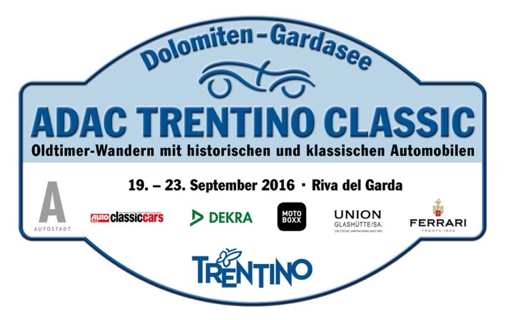 ADAC Startnummernschild Trentino-Classic 2016