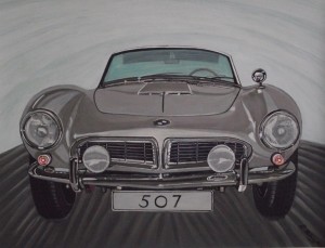 BMW 507 Gemälde von Kurt Albiez