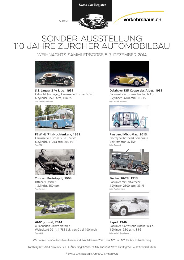 110 Jahre Züricher Automobilbau