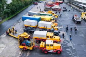 PS.Depot Lkw-Sammlung aus der Vogelperspektive