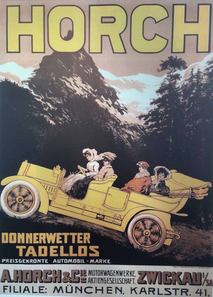 Ein Plakat der Firma Horch Zwickau