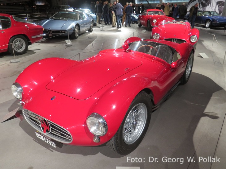 Maserati AGGCS/53 Spyder Fantuzzi, 1954Motor: 6-Zylinder, in ReiheChassis; 2072Hubraum: 1986 ccmLeistung: 170 PS52 Exemplare gebaut