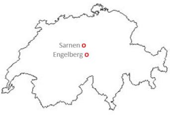Schweiz Umriss Sarnen-Engelberg