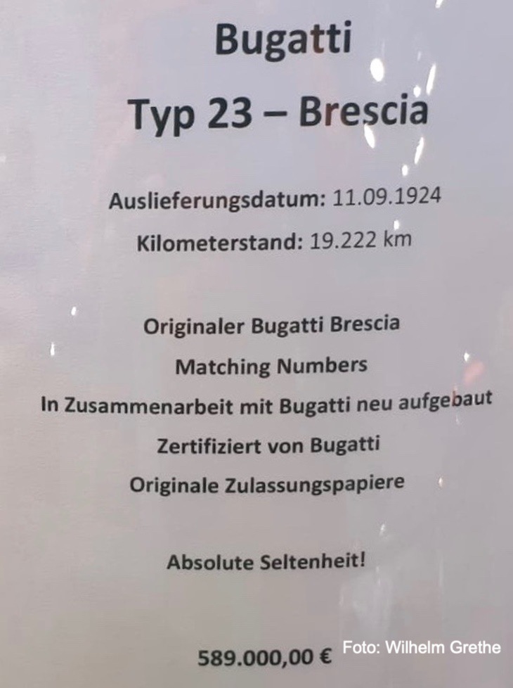 Bugatti Typ23 Brescia Neuaufbau