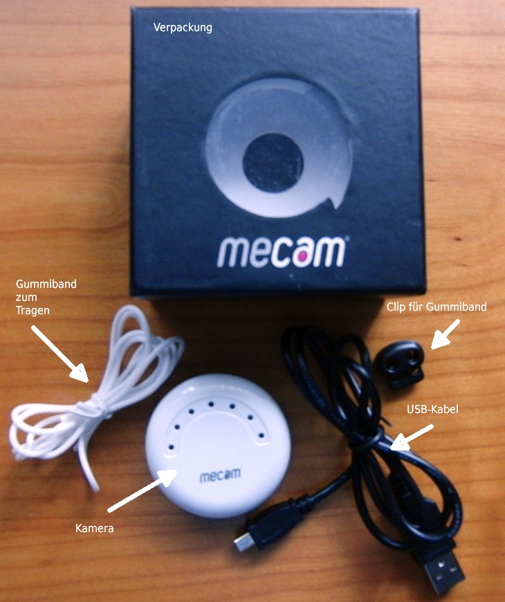 MeCam Unboxing der Lifelogging-Kamera